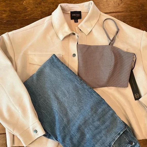 NWT House of Harlow 1960 Retro Brown Plaid Crop Top Size Medium - Picture 12 of 12